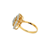 18k Yellow Gold and Diamond Fancy Ring in size 5.5 and total gold weight of 3.82g